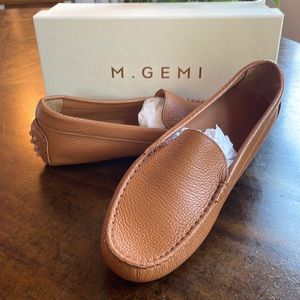 M. Gemi The Felize Leather Loafer Driving Shoe Cappuccino 40 NIB